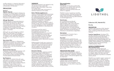 Lidothol Gel Package Insert_Page_1.jpg lidotholinsertp1 - Lidothol Gel Package Insert Page 1